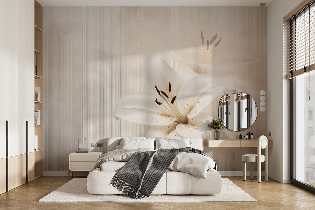 Elegant white lilies in soft hues Elegant white lilies in soft hues