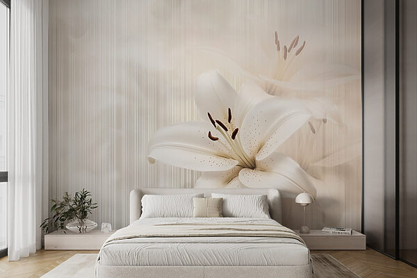 Elegante witte lelies in zachte tinten Elegante witte lelies in zachte tinten