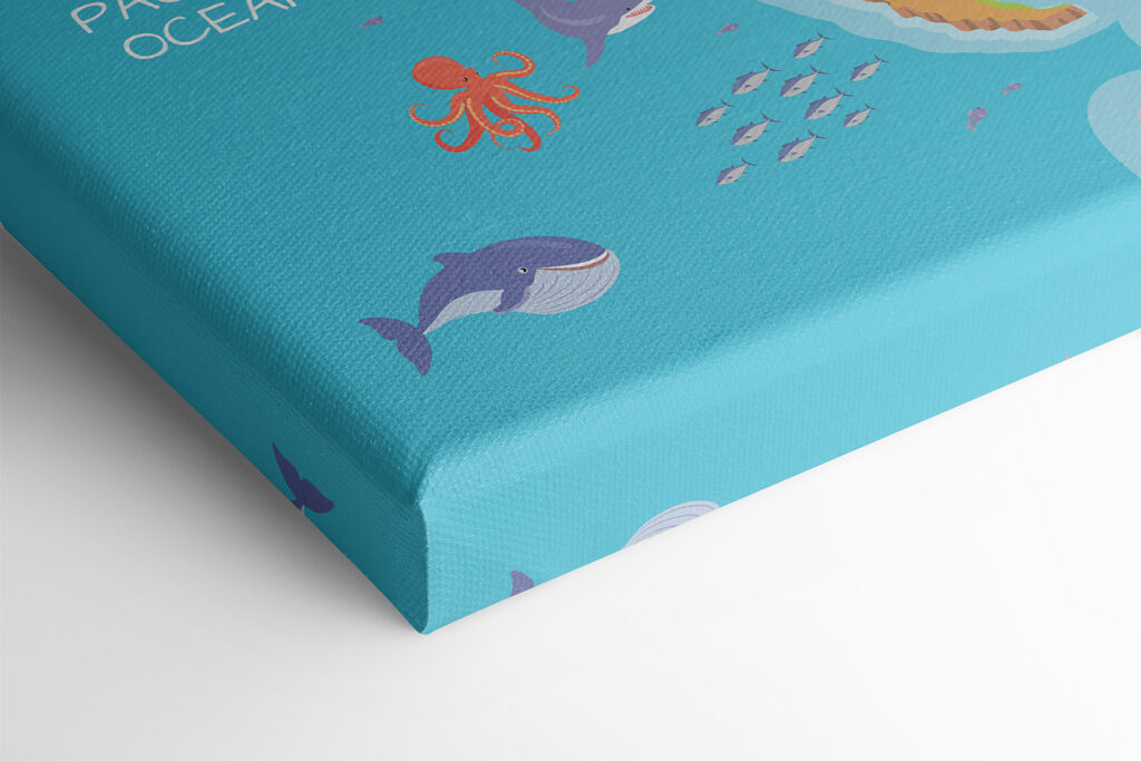 Map of the world with animals Map of the world with animals