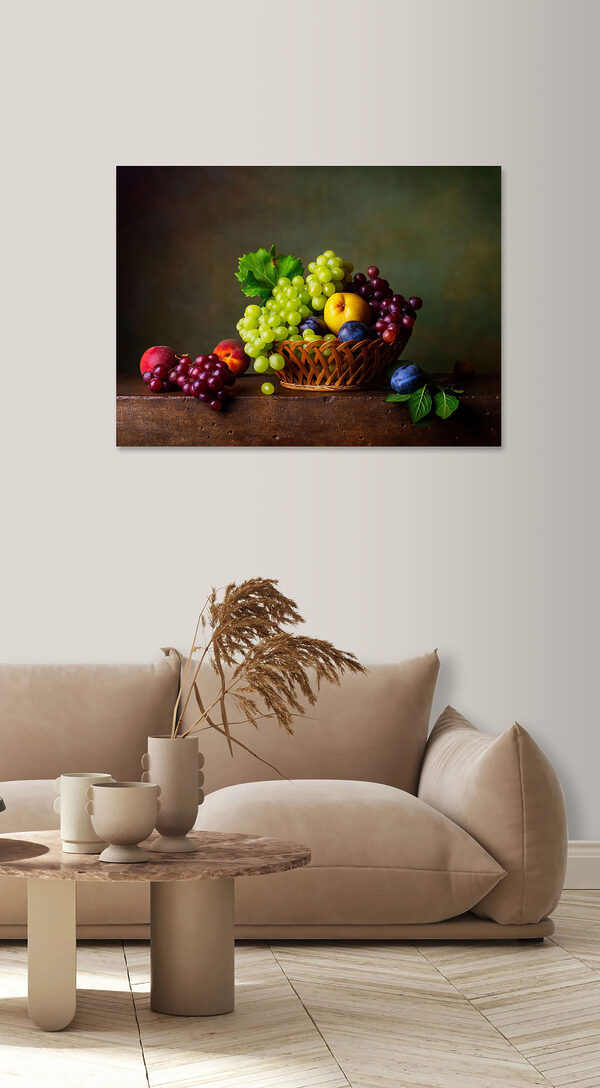 Fruitmand op tafel Fruitmand op tafel