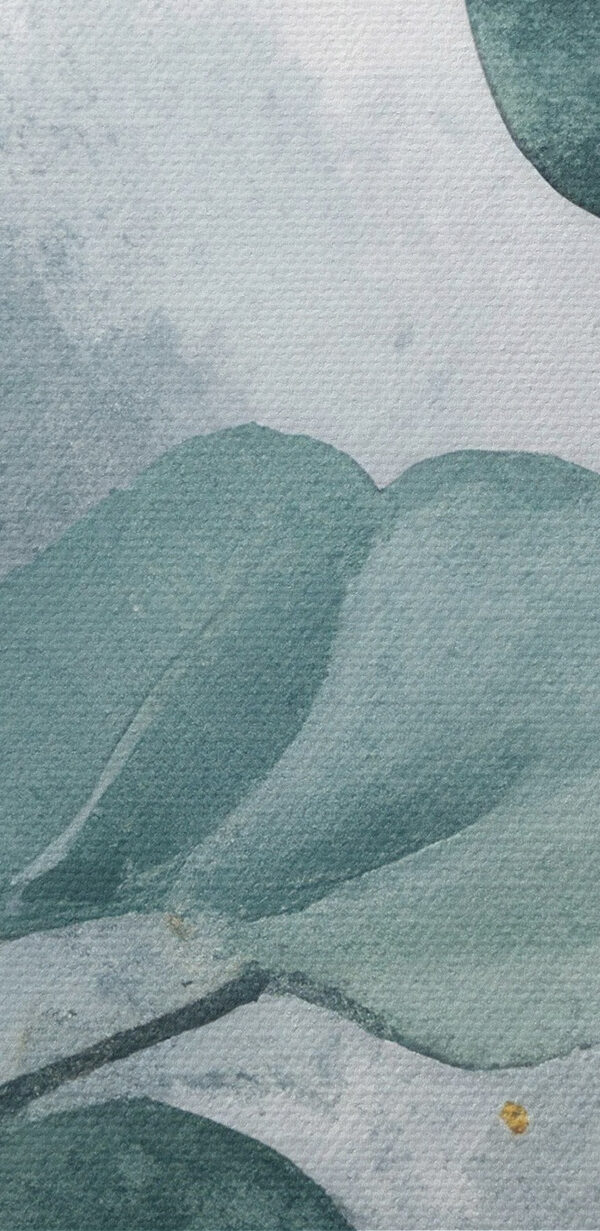 Aquarel van een tak met bladeren Aquarel van een tak met bladeren