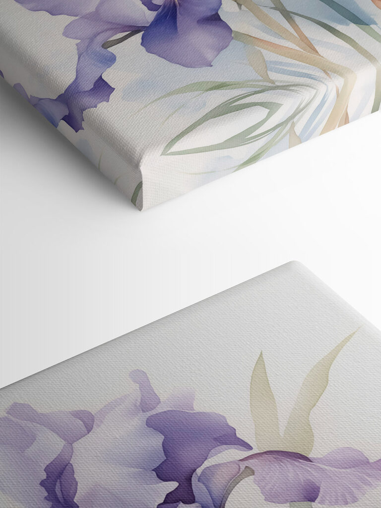 Iris in soft pastel hues