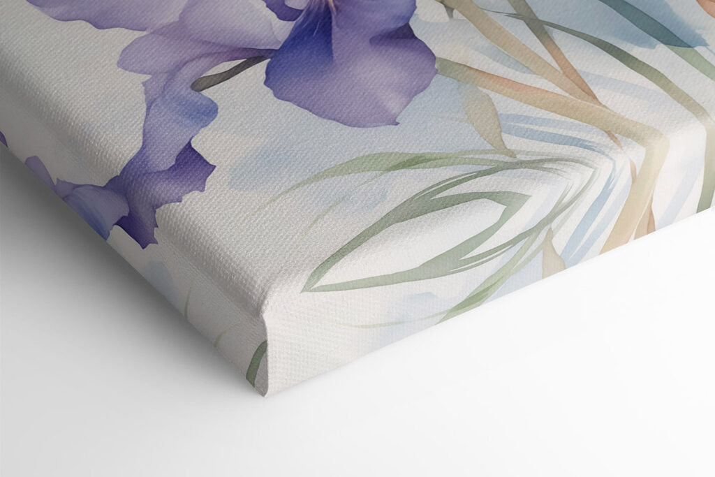 Iris in soft pastel hues