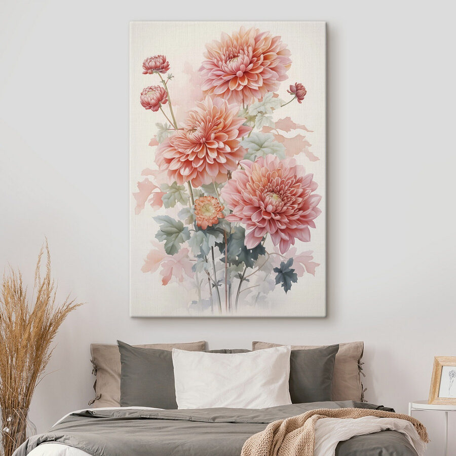 Prachtige bloemen in zachte kleuren.