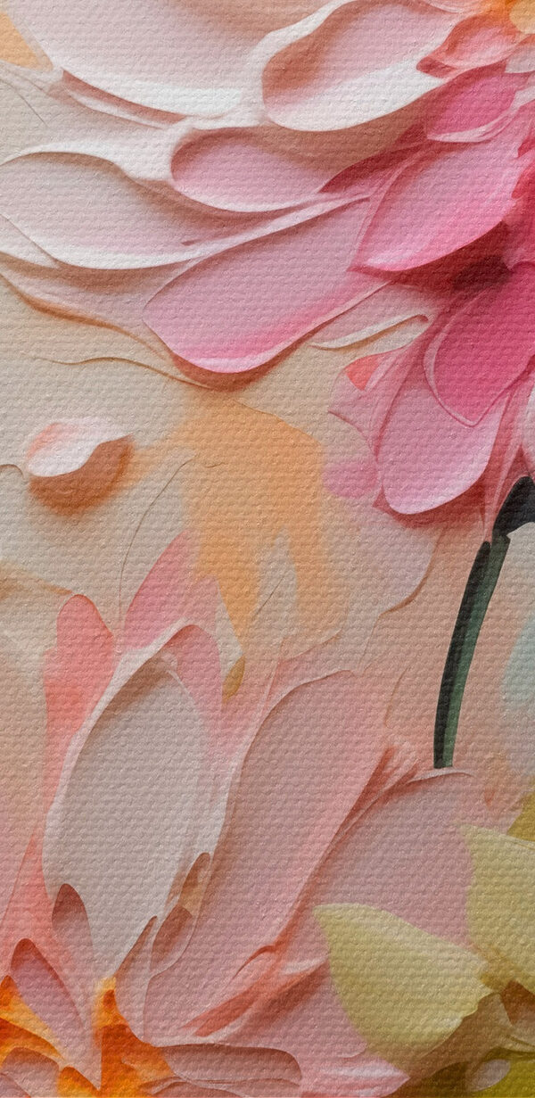 Schilderij van bloemen op een wit oppervlak Schilderij van bloemen op een wit oppervlak