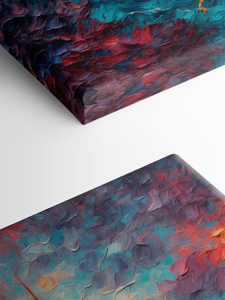 Painting of a boat in the ocean