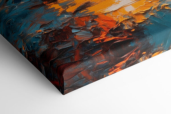 Schilderij van een zonsondergang boven zee Schilderij van een zonsondergang boven zee