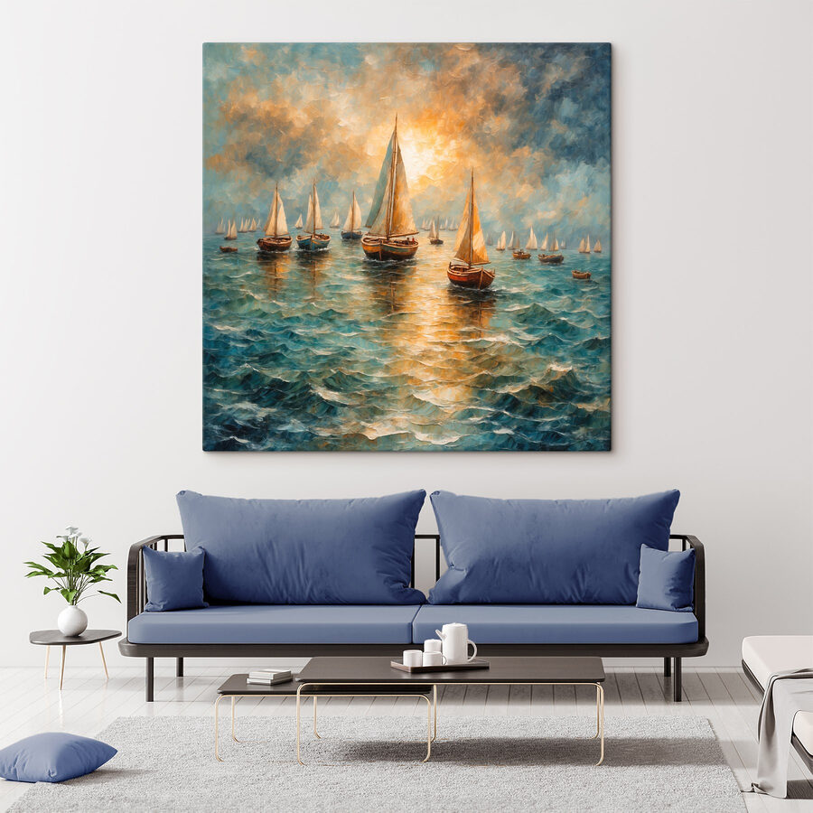 Schilderen van boten op het water