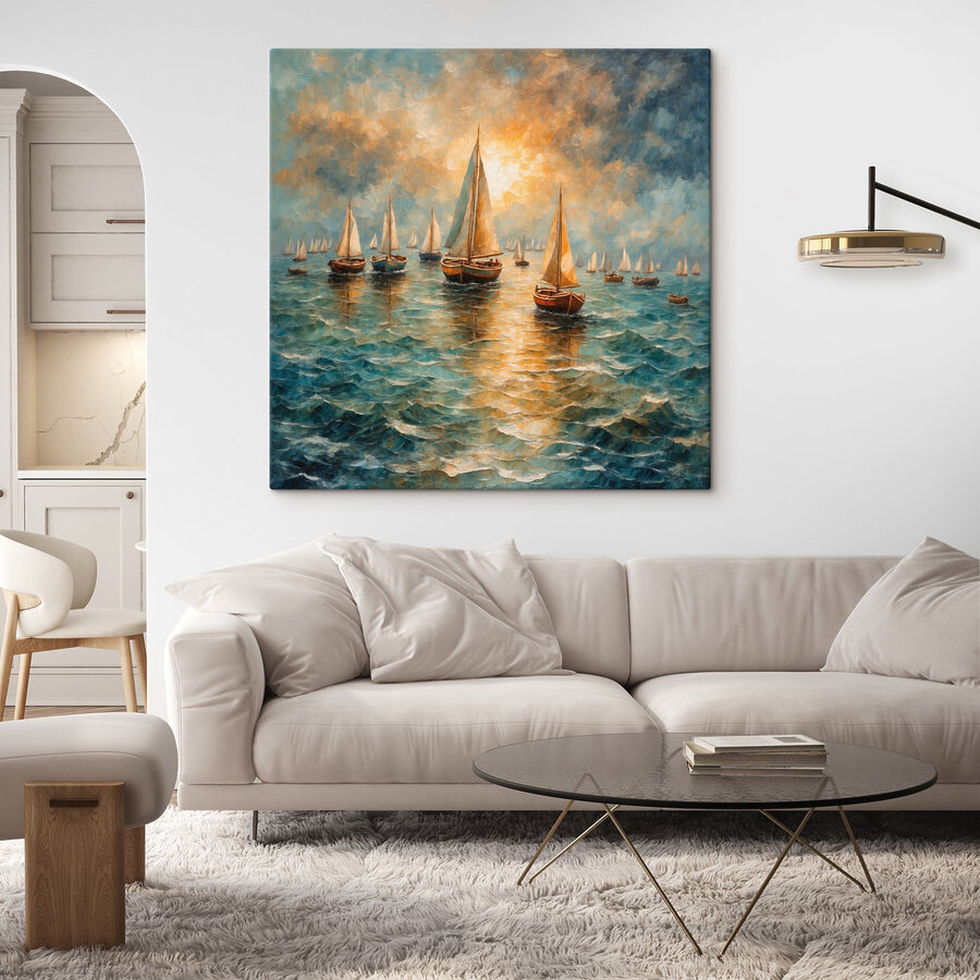 Schilderen van boten op het water