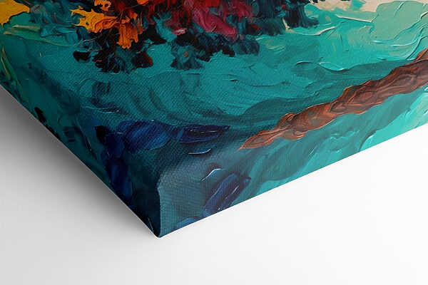 Schilderij van een boom met kleurrijke bladeren Schilderij van een boom met kleurrijke bladeren