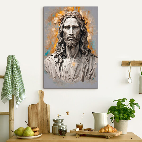 Beeld van een man met een doornenkroon Beeld van een man met een doornenkroon