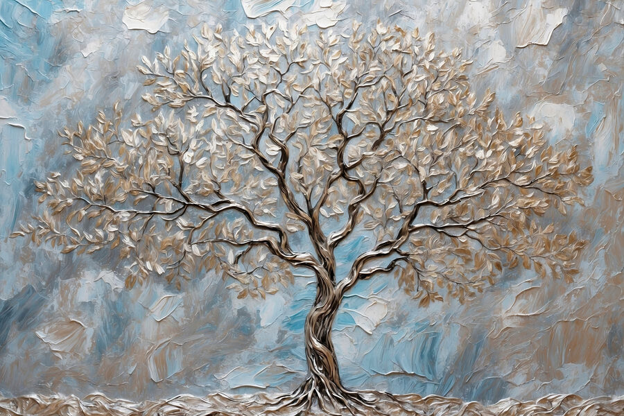 Schilderij van een boom