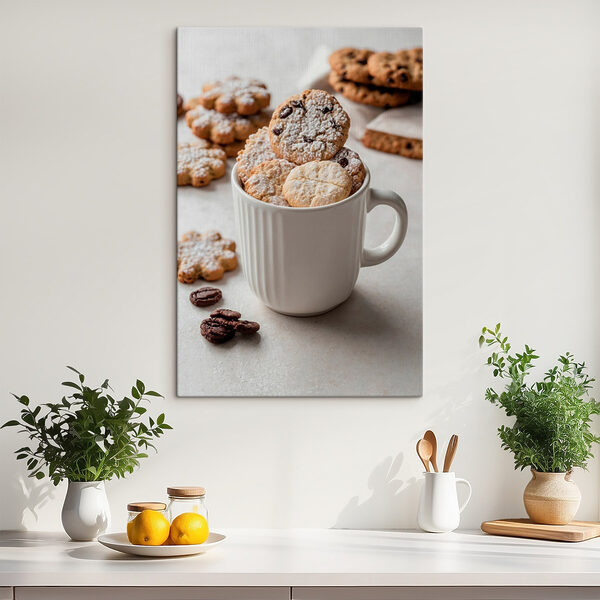 Kopje koekjes met poedersuiker Kopje koekjes met poedersuiker