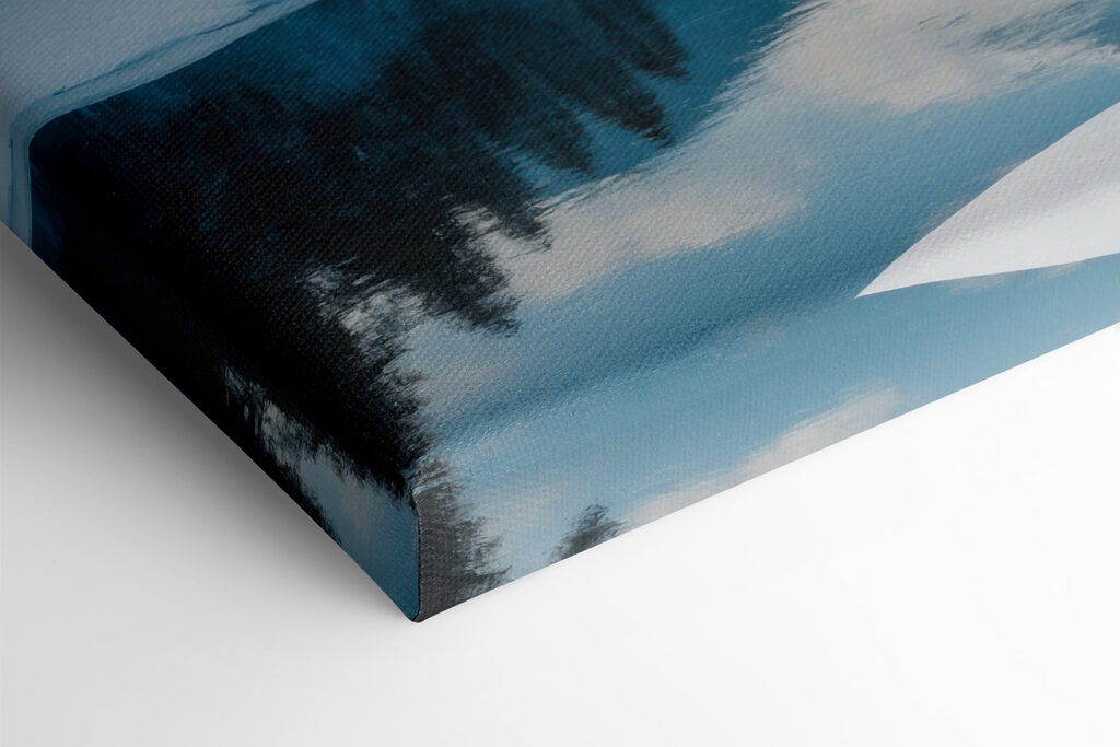 Lake with snow and trees in the background Lake with snow and trees in the background