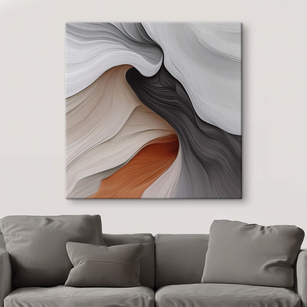 Elegant curves in earthy tones