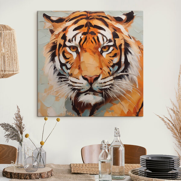 Tijger met gebroken glas Tijger met gebroken glas