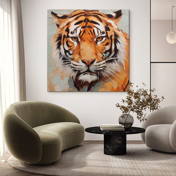 Tijger met gebroken glas Tijger met gebroken glas