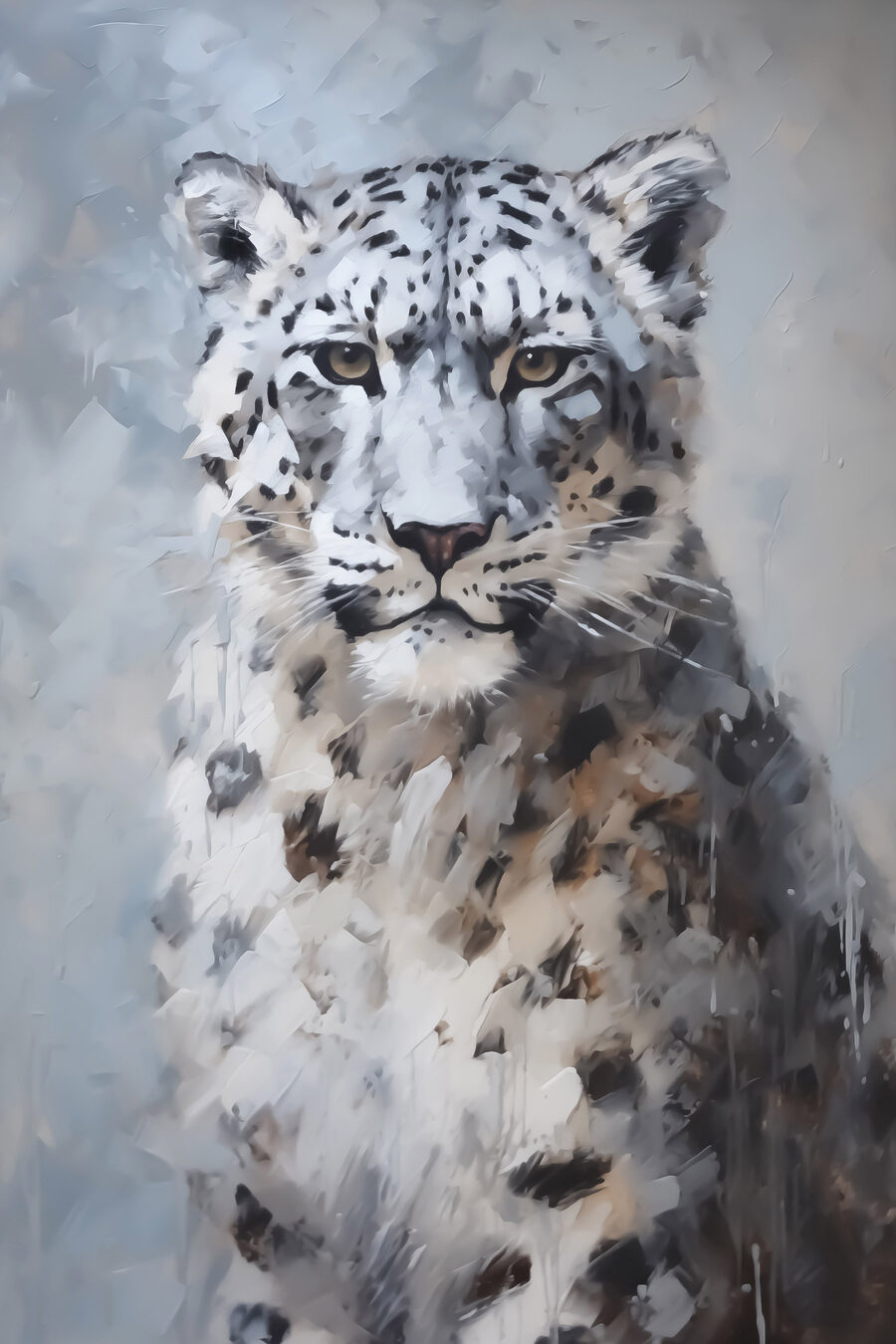 Schilderij van een luipaard Schilderij van een luipaard
