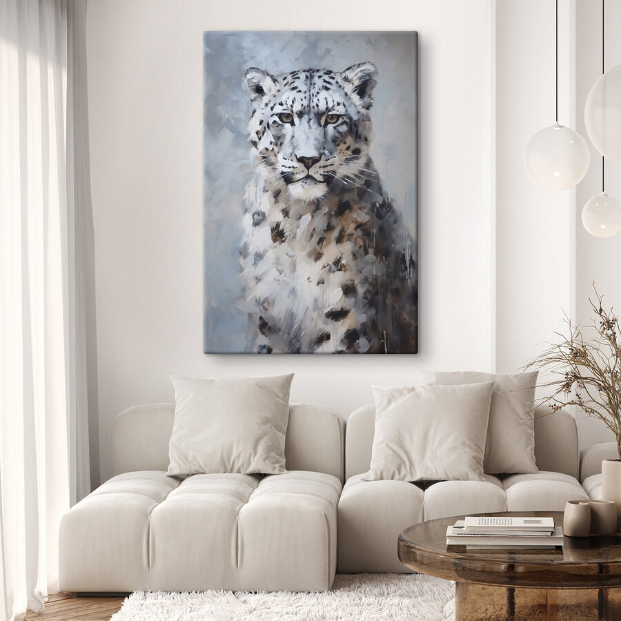 Schilderij van een luipaard Schilderij van een luipaard