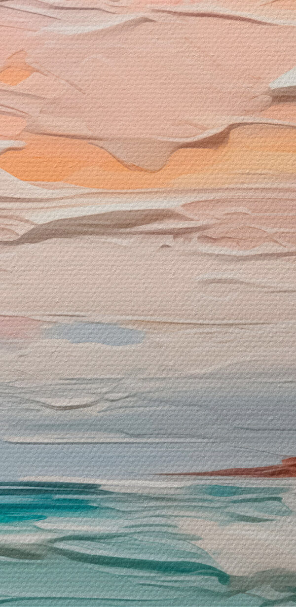 Schilderij van een strand en oceaan Schilderij van een strand en oceaan