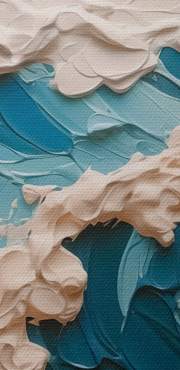 Schilderij van golven en wolken Schilderij van golven en wolken