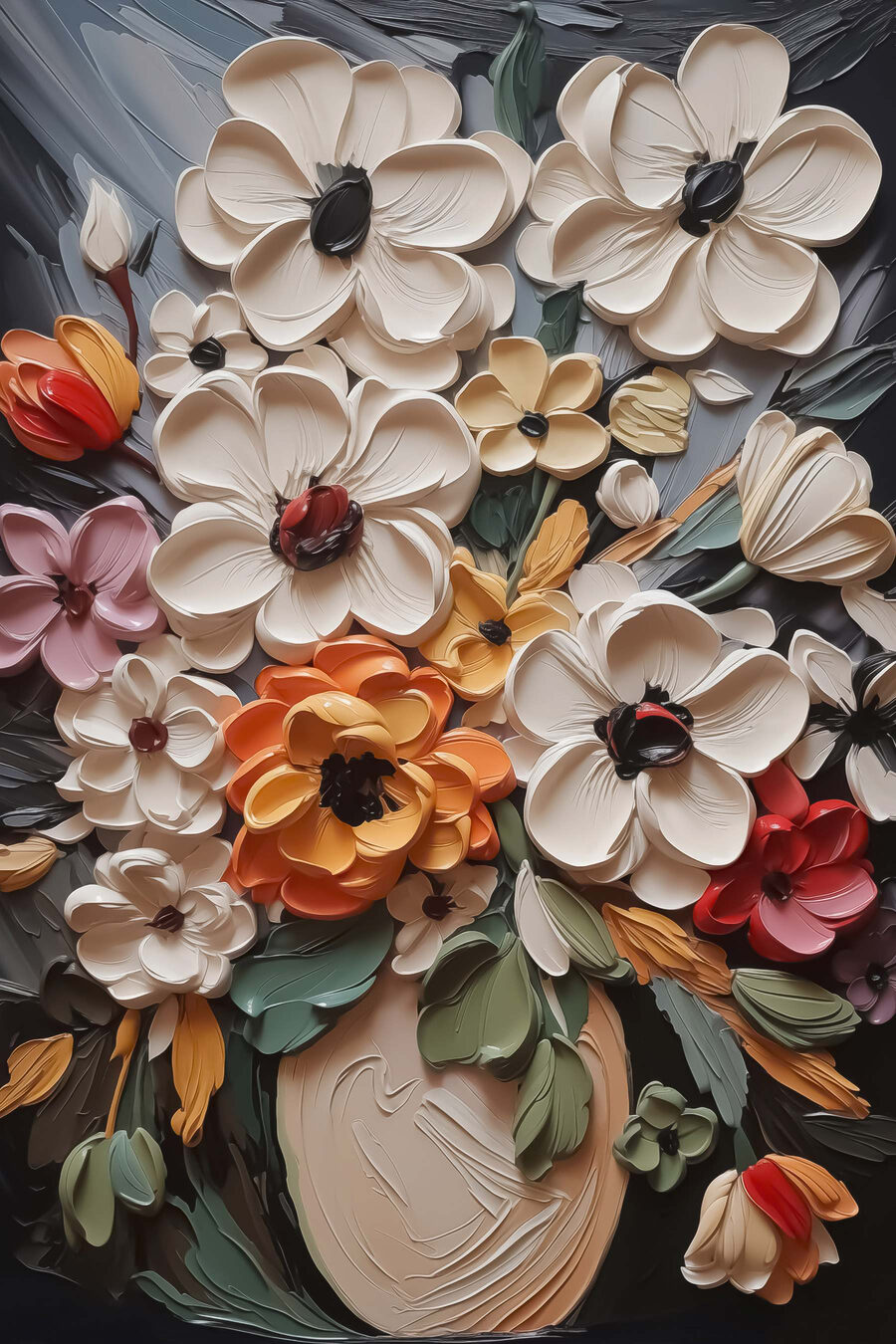 Prachtig gemaakt bloemstuk kunstwerk