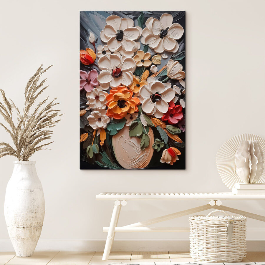 Prachtig gemaakt bloemstuk kunstwerk