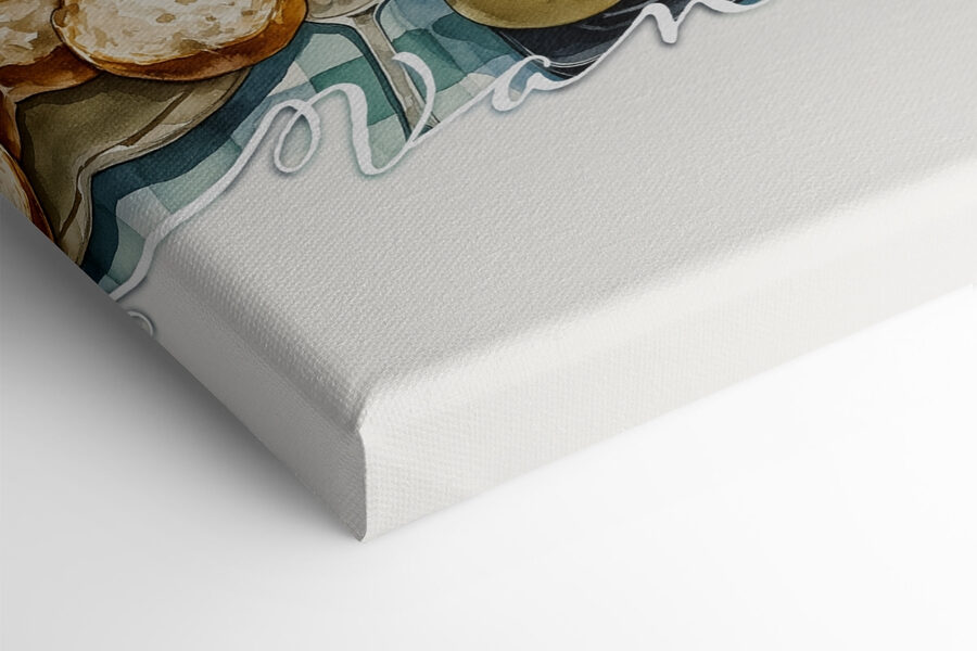 Tafel met eten en een pan erop Tafel met eten en een pan erop