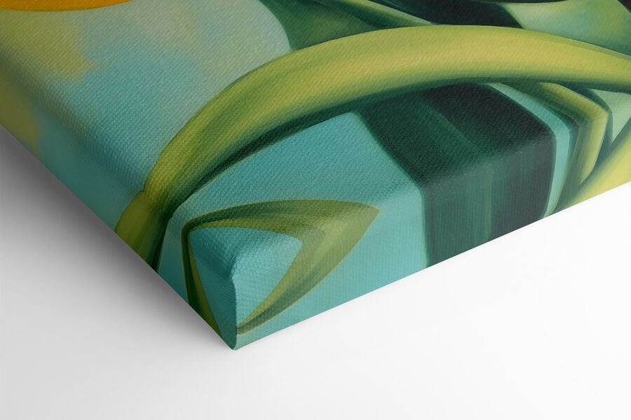 Schilderij van gele tulpen