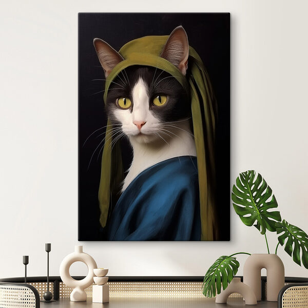 Kat met groene hoed Kat met groene hoed