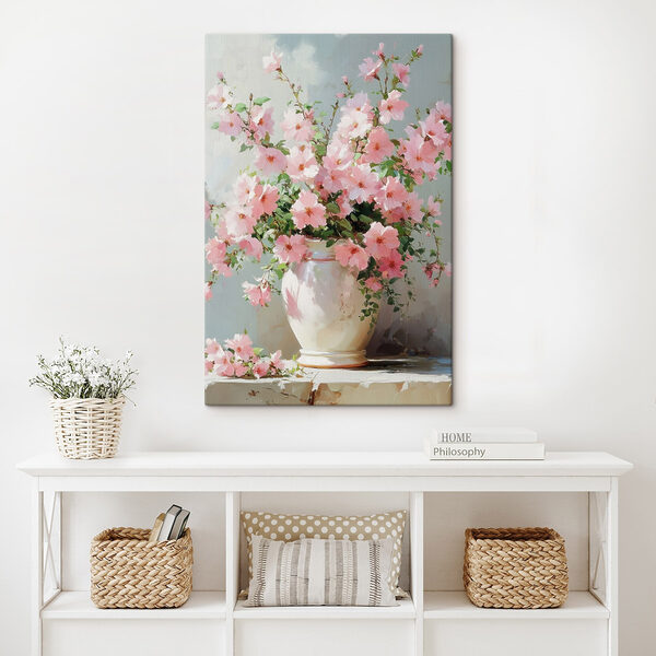 Vaas met roze bloemen Vaas met roze bloemen