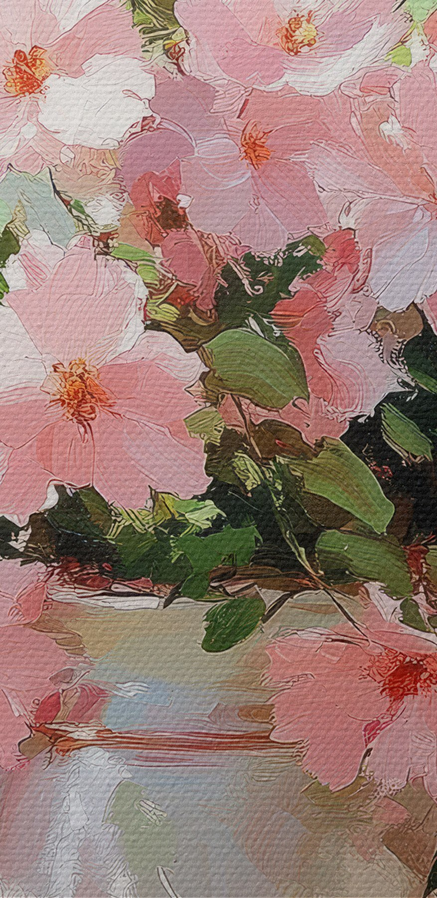 Vaas met roze bloemen