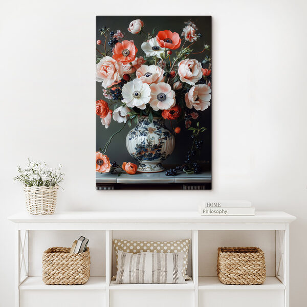 Vaas met bloemen erin Vaas met bloemen erin