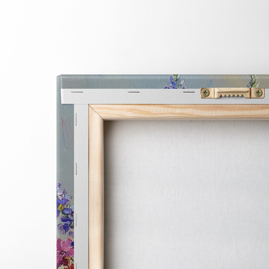 Schilderij van een vaas met bloemen