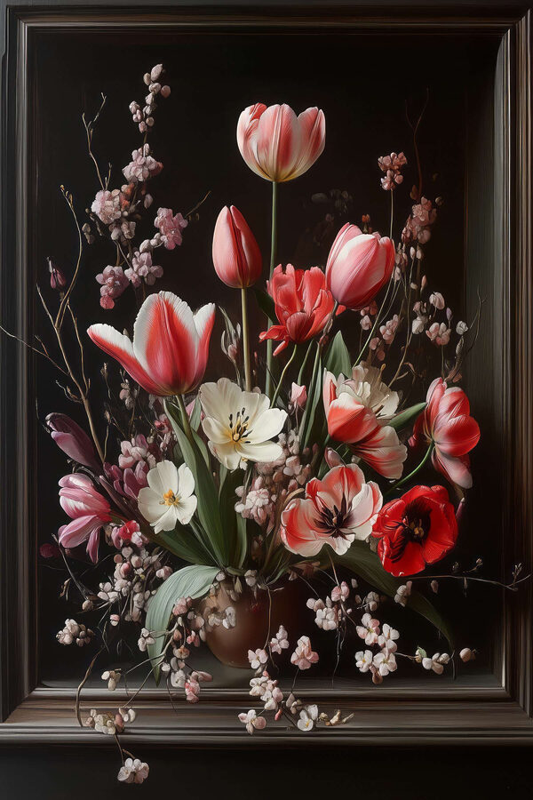 Boeket bloemen in een vaas Boeket bloemen in een vaas