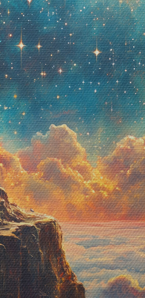 Berg met een toren in de lucht Berg met een toren in de lucht