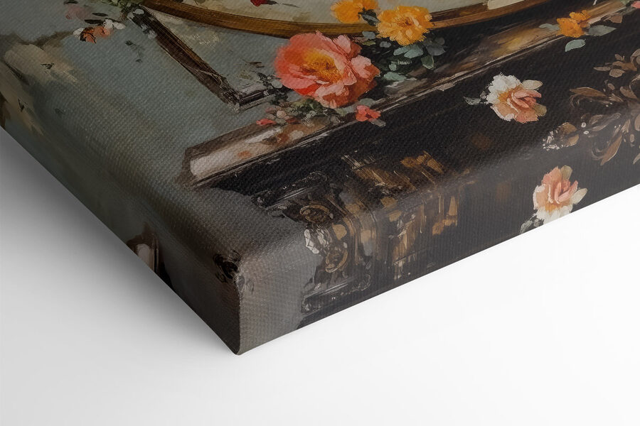 Schilderij van bloemen in een vaas Schilderij van bloemen in een vaas