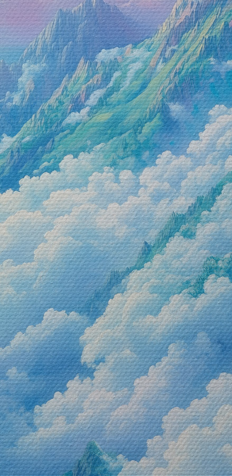 Bergketen met wolken en bomen Bergketen met wolken en bomen