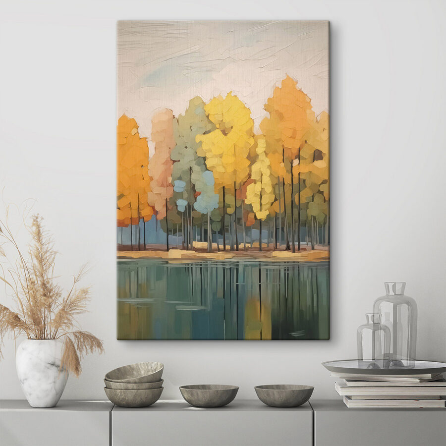 Schilderen van bomen door water