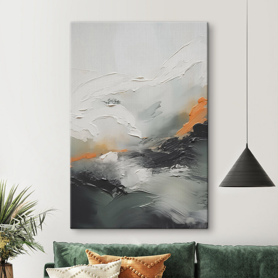 Schilderij van een berg