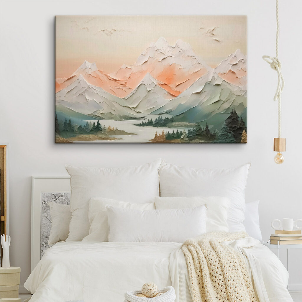 Painting of a mountain range