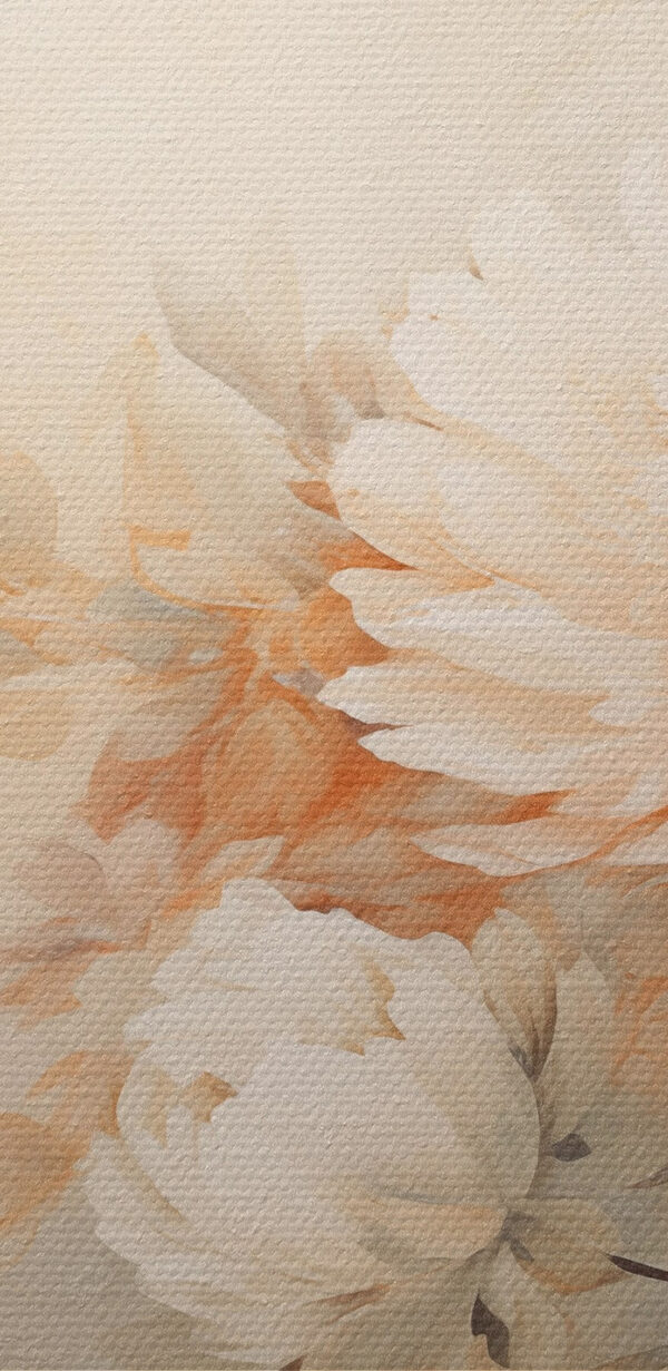 Schilderij van bloemen op een muur Schilderij van bloemen op een muur