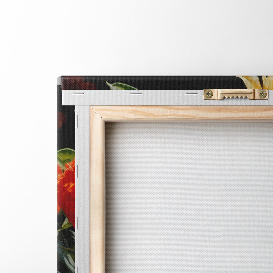 Stilleven met bloemen en fruit