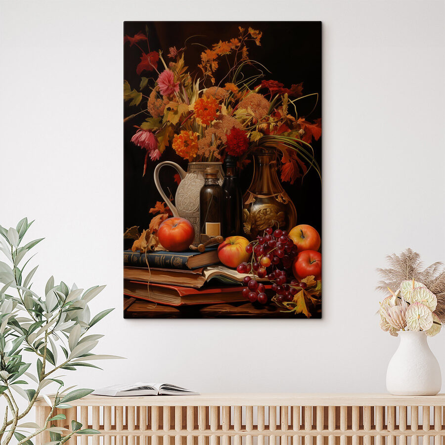 Stilleven met fruit en bloemen Stilleven met fruit en bloemen