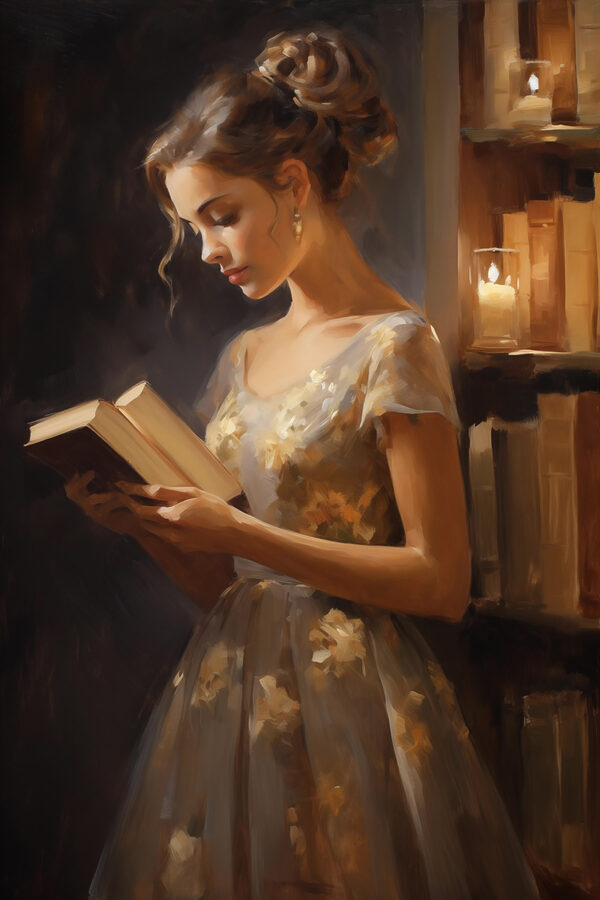 Vrouw leest een boek Vrouw leest een boek