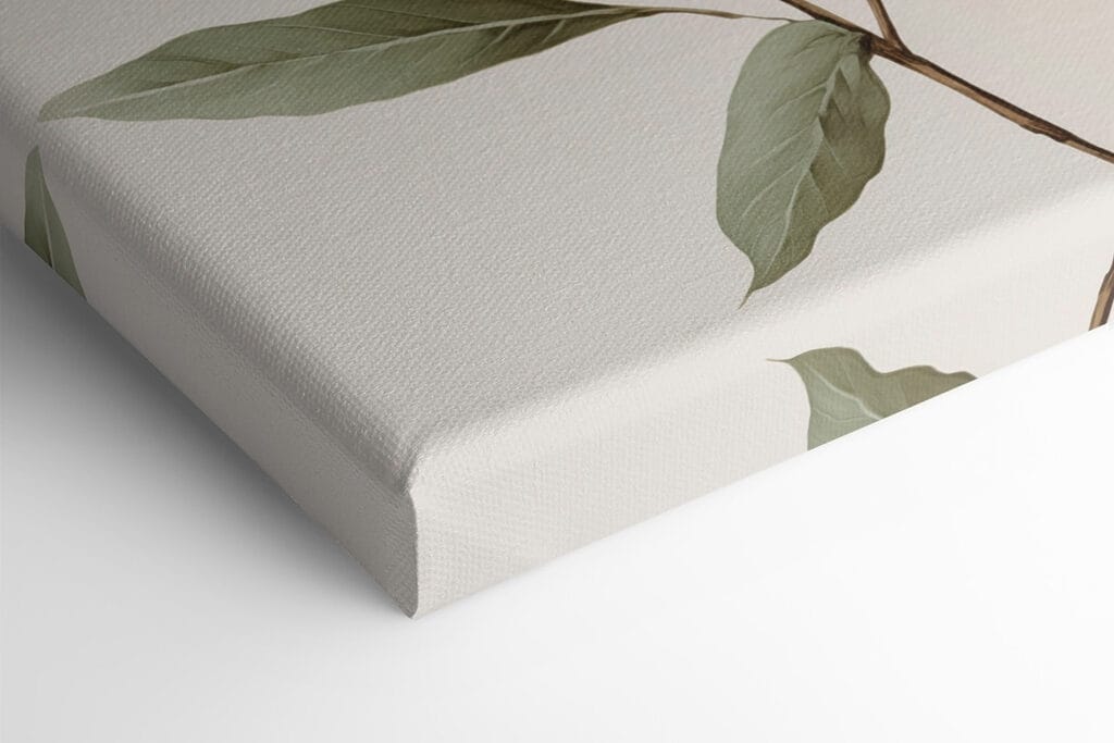 White flowers and leaves on a branch