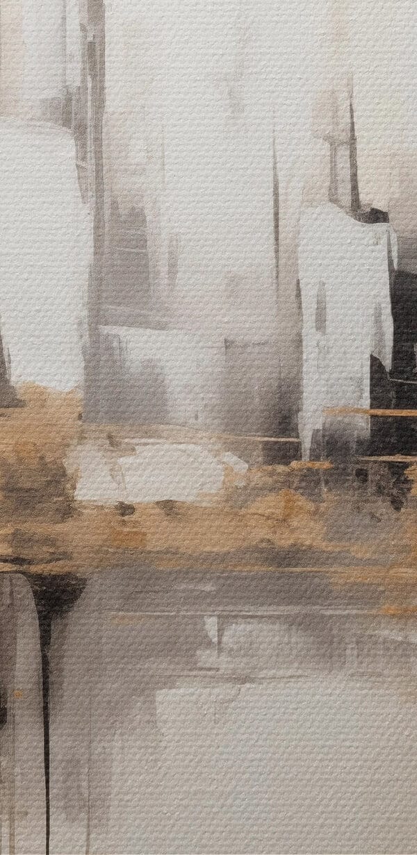 Schilderij van een stad Schilderij van een stad