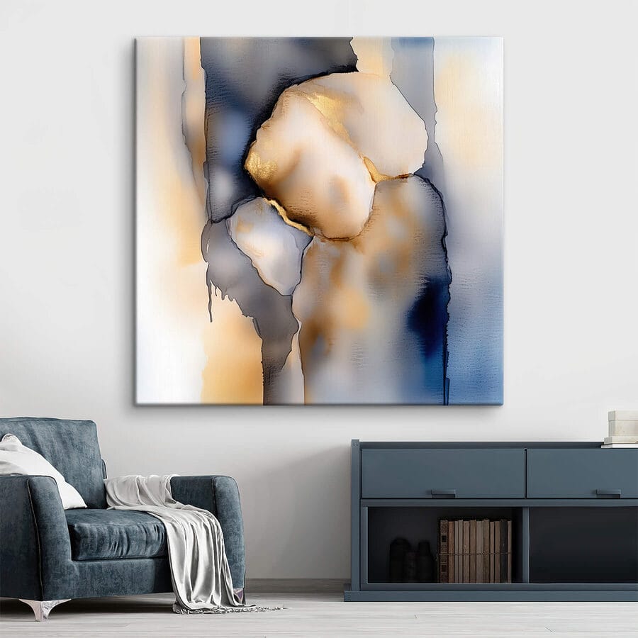 Schilderij van een persoon’s gezicht Schilderij van een persoon’s gezicht