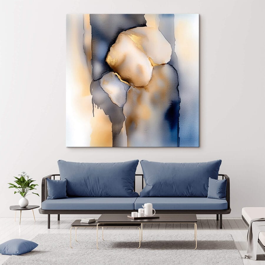 Schilderij van een persoon’s gezicht Schilderij van een persoon’s gezicht
