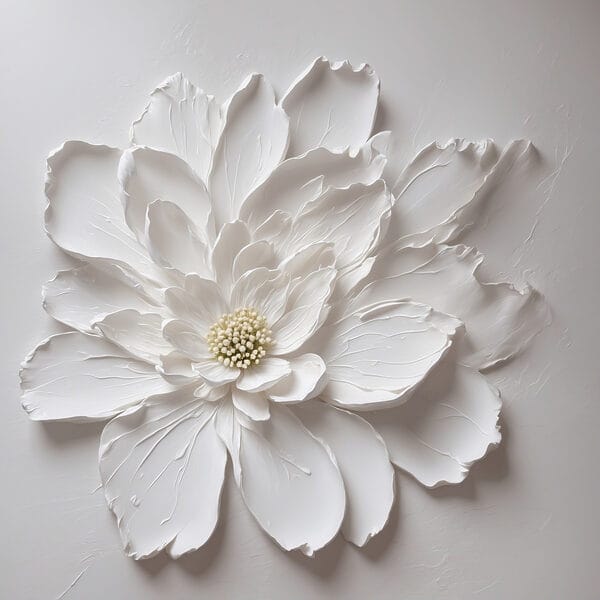 Witte bloem van papier Witte bloem van papier